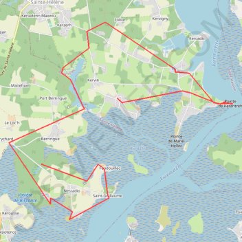 Itinéraire nestadioplouhinec260521, distance, dénivelé, altitude, carte, profil, trace GPS