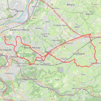Itinéraire Nouveau fichier 1, distance, dénivelé, altitude, carte, profil, trace GPS