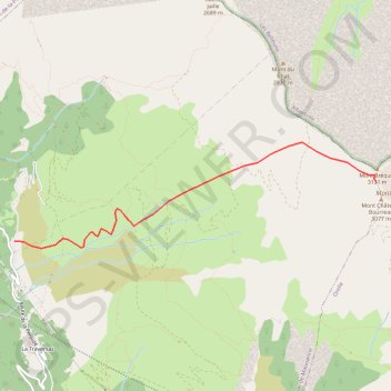 Itinéraire Mont Brequin, distance, dénivelé, altitude, carte, profil, trace GPS