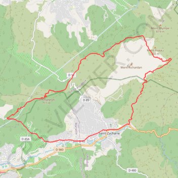 Itinéraire Saint-Jean-du-Puy et le Régagnas, distance, dénivelé, altitude, carte, profil, trace GPS