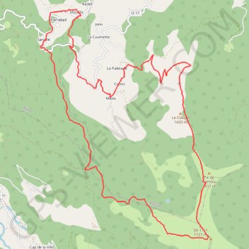 Itinéraire Boucle Moures-Tuc de la coume -col viele morte, distance, dénivelé, altitude, carte, profil, trace GPS