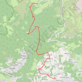 Itinéraire Vallée du Giffre, Samoëns, de Plampraz au Croz d'en Haut, distance, dénivelé, altitude, carte, profil, trace GPS