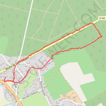Itinéraire Promenade - Bourgneuf, distance, dénivelé, altitude, carte, profil, trace GPS