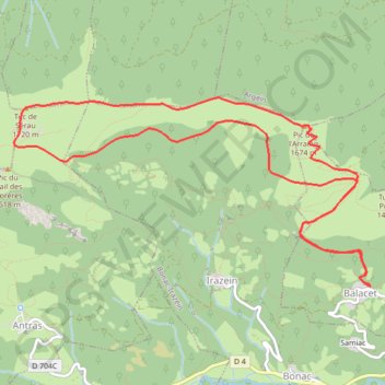 Itinéraire Pic de Sérau et pic de l'Arraing depuis Balacet, distance, dénivelé, altitude, carte, profil, trace GPS