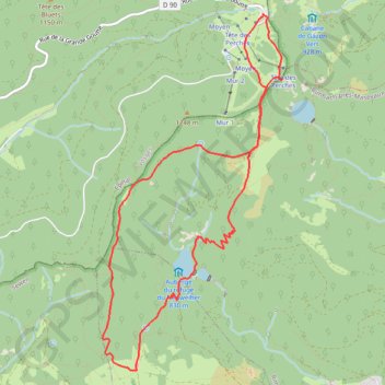 Itinéraire Vosges en Raquettes : les lacs du Neuweiher, distance, dénivelé, altitude, carte, profil, trace GPS