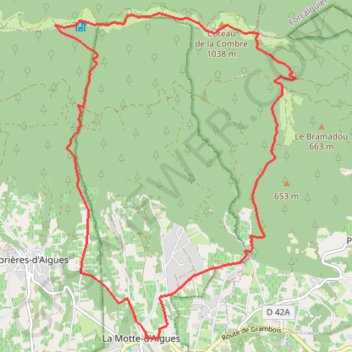 Itinéraire La Motte d'Aigues-Sur les crêtes à reconnaitre, distance, dénivelé, altitude, carte, profil, trace GPS