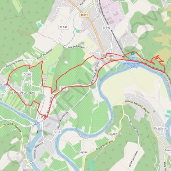 Itinéraire Caillac-La Vierge (Mercuès), distance, dénivelé, altitude, carte, profil, trace GPS