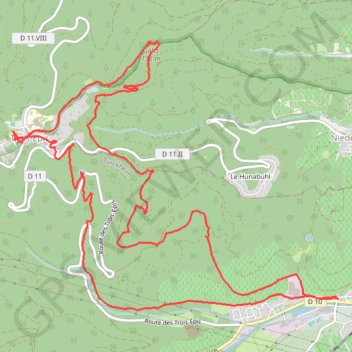 Itinéraire Turckheim - Trois épis - Galtz, distance, dénivelé, altitude, carte, profil, trace GPS