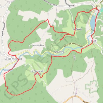 Itinéraire Lac de Catus Saint - Médard, distance, dénivelé, altitude, carte, profil, trace GPS