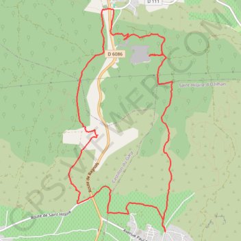 Itinéraire Forêt de Vallongue - Saint-Hilaire-d'Ozilhan, distance, dénivelé, altitude, carte, profil, trace GPS