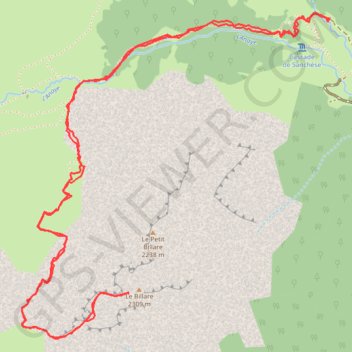 Itinéraire Randonnée le Grand Billare, distance, dénivelé, altitude, carte, profil, trace GPS