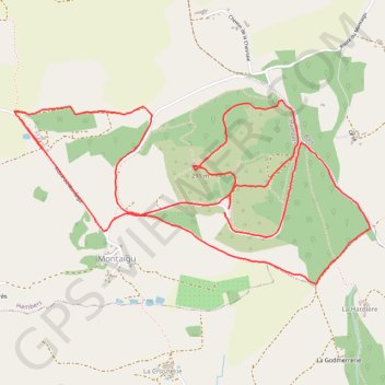 Itinéraire Grand Montaigu, distance, dénivelé, altitude, carte, profil, trace GPS