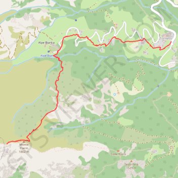 Itinéraire Monte Ciarm, distance, dénivelé, altitude, carte, profil, trace GPS