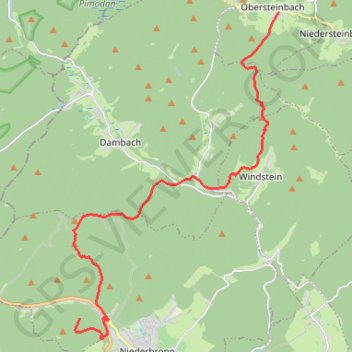 Itinéraire Crêtes des Vosges - Jour 1, distance, dénivelé, altitude, carte, profil, trace GPS