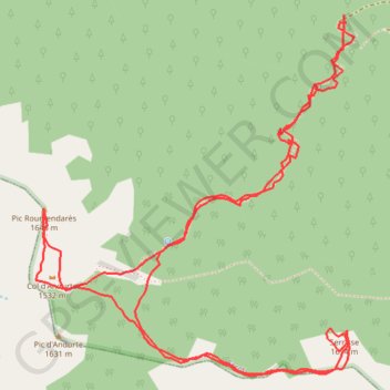 Itinéraire Pics Roumendarès et Serrisse depuis D 294, distance, dénivelé, altitude, carte, profil, trace GPS