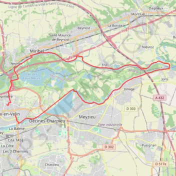 Itinéraire Rhône - pistes cyclables le long du canal, distance, dénivelé, altitude, carte, profil, trace GPS