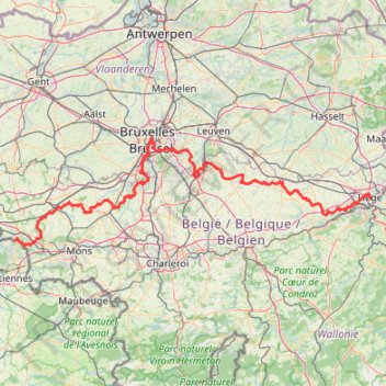 Itinéraire GR 121 - Parcours Principal - Modifié temporairement - 2026-02-10, distance, dénivelé, altitude, carte, profil, trace GPS