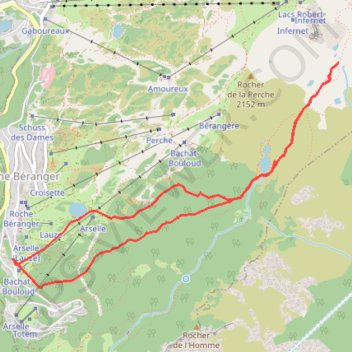 Itinéraire Lac Achard, distance, dénivelé, altitude, carte, profil, trace GPS