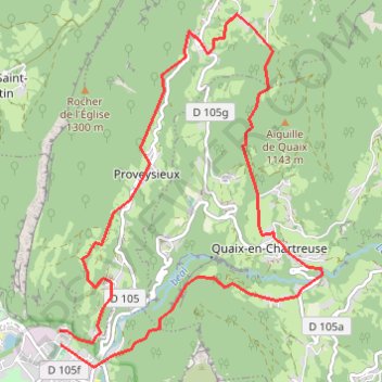 Itinéraire Balade Saint egreve quaix provesieux, distance, dénivelé, altitude, carte, profil, trace GPS