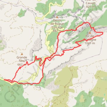 Itinéraire La grande Baume - Bertagne, distance, dénivelé, altitude, carte, profil, trace GPS