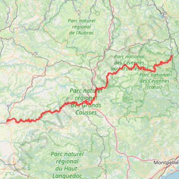 Itinéraire GR®736 Vallée et Gorges du Tarn (Lozère, Aveyron, Tarn) (2022), distance, dénivelé, altitude, carte, profil, trace GPS