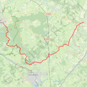 Itinéraire GR137 Randonnée de Autun (Saône-et-Loire) à Nolay (Côte-d'Or), distance, dénivelé, altitude, carte, profil, trace GPS