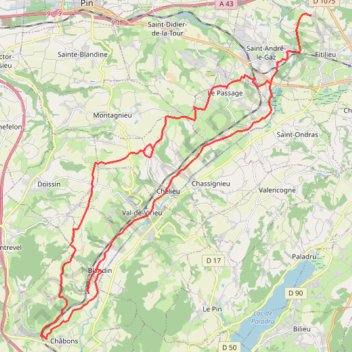Itinéraire Fitilieu - chabon - le rousset - fitilieu, distance, dénivelé, altitude, carte, profil, trace GPS