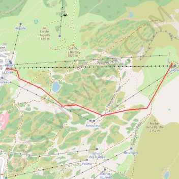 Itinéraire Croix de Chamrousse, distance, dénivelé, altitude, carte, profil, trace GPS