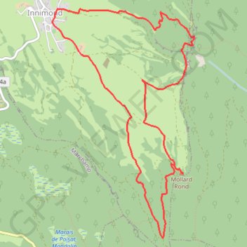 Itinéraire Le Mollard Rond, distance, dénivelé, altitude, carte, profil, trace GPS