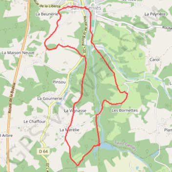Itinéraire Saint Génies - Boucle des Etangs, distance, dénivelé, altitude, carte, profil, trace GPS