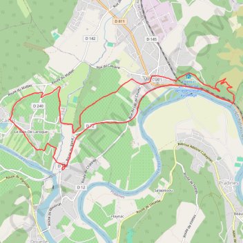 Itinéraire Caillac-Mercues-la Vierge, distance, dénivelé, altitude, carte, profil, trace GPS