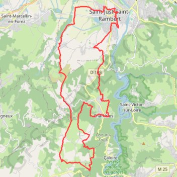 Itinéraire Rallye de Grangent - Saint-Just-Saint-Rambert, distance, dénivelé, altitude, carte, profil, trace GPS