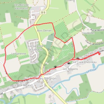 Itinéraire Autour de nazelles-negron, distance, dénivelé, altitude, carte, profil, trace GPS