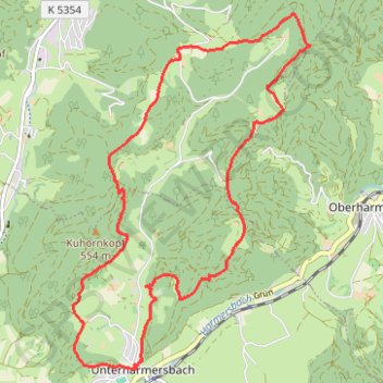 Itinéraire Genießerpfad - Hahn-und-Henne-Runde in Zell am Harmersbach (Premiumweg), distance, dénivelé, altitude, carte, profil, trace GPS
