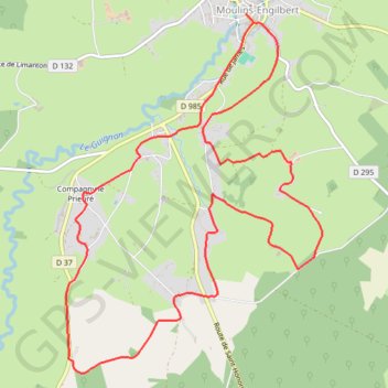 Itinéraire Circuit de Commagny à James - Moulins-Engilbert, distance, dénivelé, altitude, carte, profil, trace GPS