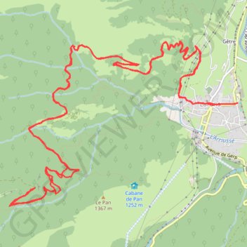 Itinéraire Laruns vers cabane d'Arrioutort, distance, dénivelé, altitude, carte, profil, trace GPS
