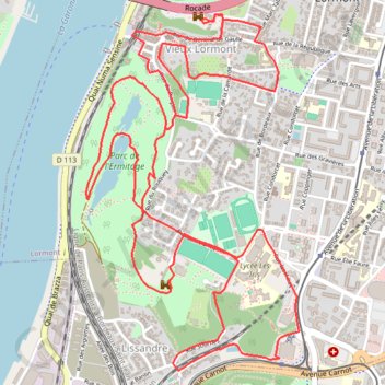 Itinéraire Les balcons de Lormont : du Château des Iris à celui du Prince Noir, distance, dénivelé, altitude, carte, profil, trace GPS