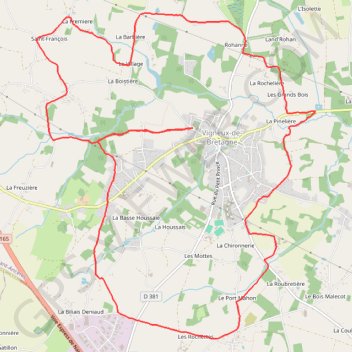 Itinéraire Boucle Verte de Vigneux-de-Bretagne, distance, dénivelé, altitude, carte, profil, trace GPS