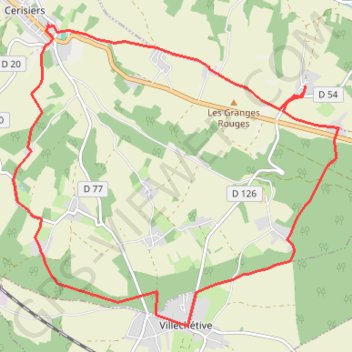 Itinéraire En pays d'Othe, distance, dénivelé, altitude, carte, profil, trace GPS