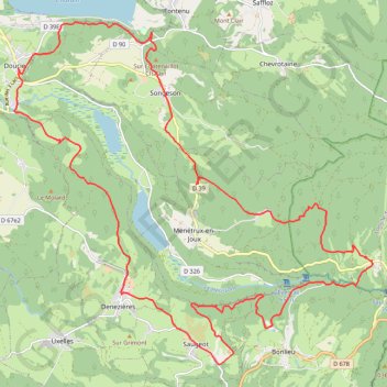Itinéraire La Dame Blanche - Doucier, distance, dénivelé, altitude, carte, profil, trace GPS