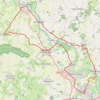 Itinéraire circuit n°9C NNO 52km-165888, distance, dénivelé, altitude, carte, profil, trace GPS