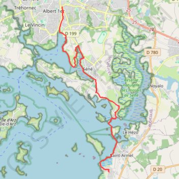 Itinéraire Vannes Lasné, distance, dénivelé, altitude, carte, profil, trace GPS