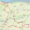 Itinéraire 52km_arromanches, distance, dénivelé, altitude, carte, profil, trace GPS