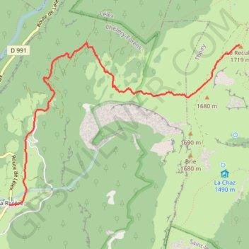 Itinéraire reculet, distance, dénivelé, altitude, carte, profil, trace GPS