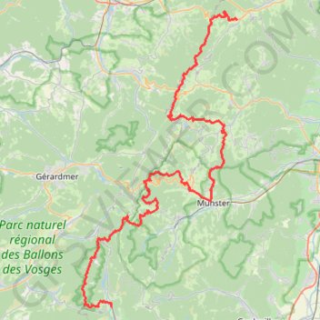 Itinéraire Kruth - Sainte-Marie-aux-Mines, distance, dénivelé, altitude, carte, profil, trace GPS