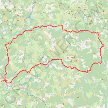 Itinéraire Circuit cyclo sportif au Coeur de Millevaches, distance, dénivelé, altitude, carte, profil, trace GPS