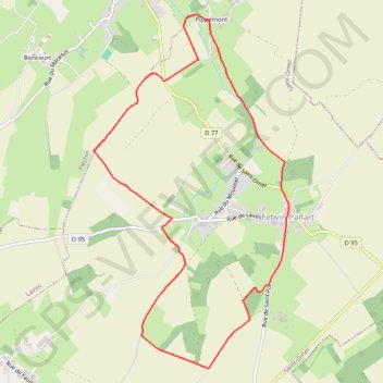 Itinéraire La boucle du puits sans fond - Febvin Palfart, distance, dénivelé, altitude, carte, profil, trace GPS