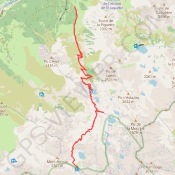Itinéraire Refuge de Packe, distance, dénivelé, altitude, carte, profil, trace GPS