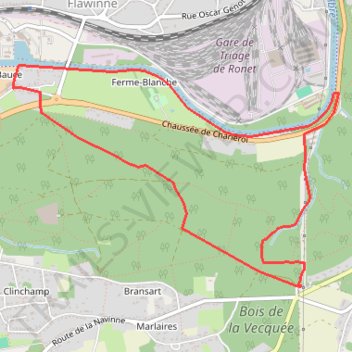 Itinéraire Bois de la Vecquée (Balise losange vert), distance, dénivelé, altitude, carte, profil, trace GPS