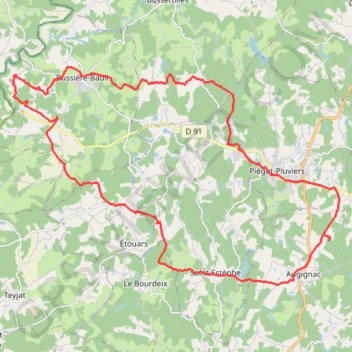 Itinéraire St Estephe 36 kms, distance, dénivelé, altitude, carte, profil, trace GPS